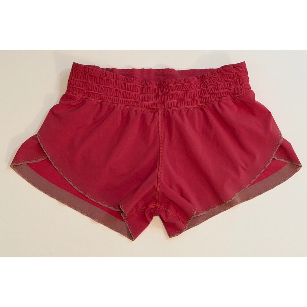 Lululemon Shorts Scallop Pink Size 6 Running Athletic Gym Reflective